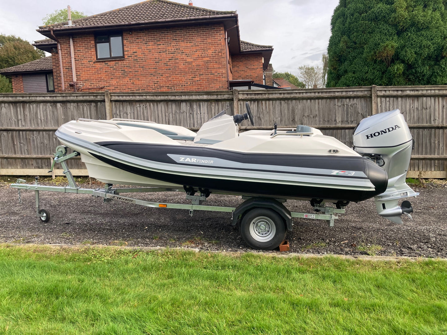 2024 ZAR Tender ZF-3 + Honda 60 HP + Road Trailer