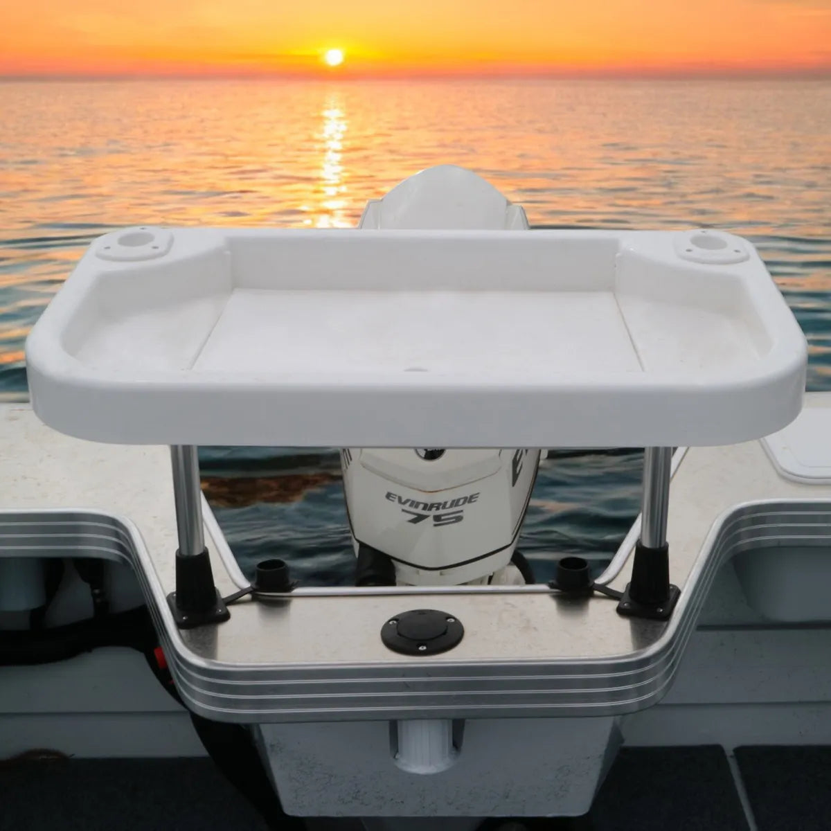 Extra Large Heavy Duty Fishing Bait & Fillet Table with Handle and Rod Holders