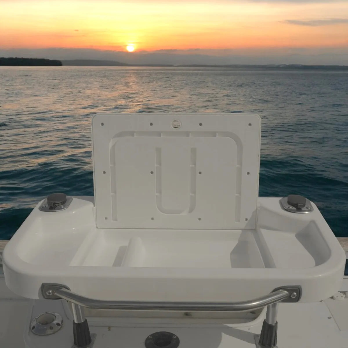 Extra Large Heavy Duty Fishing Bait & Fillet Table with Handle and Rod Holders