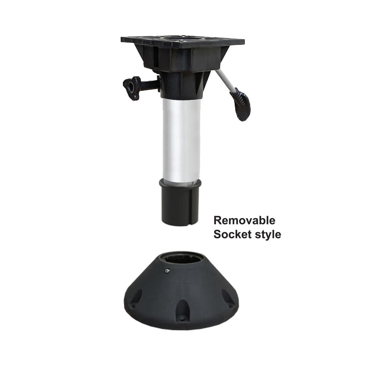 Waverider Socket Pedestal Dome Base, Height 370mm - 450mm