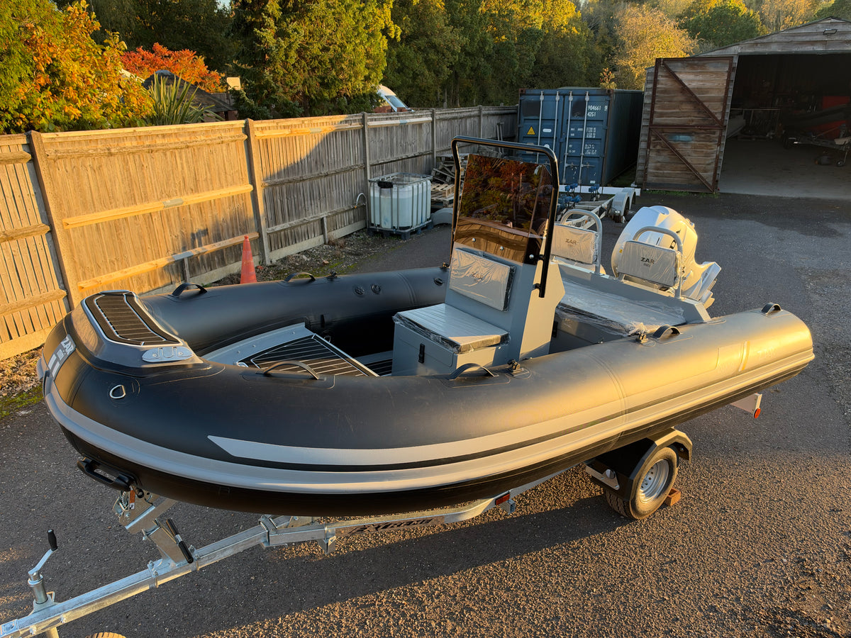 ZAR mini LUX 14 4.2m + Honda BF50 + Road Trailer