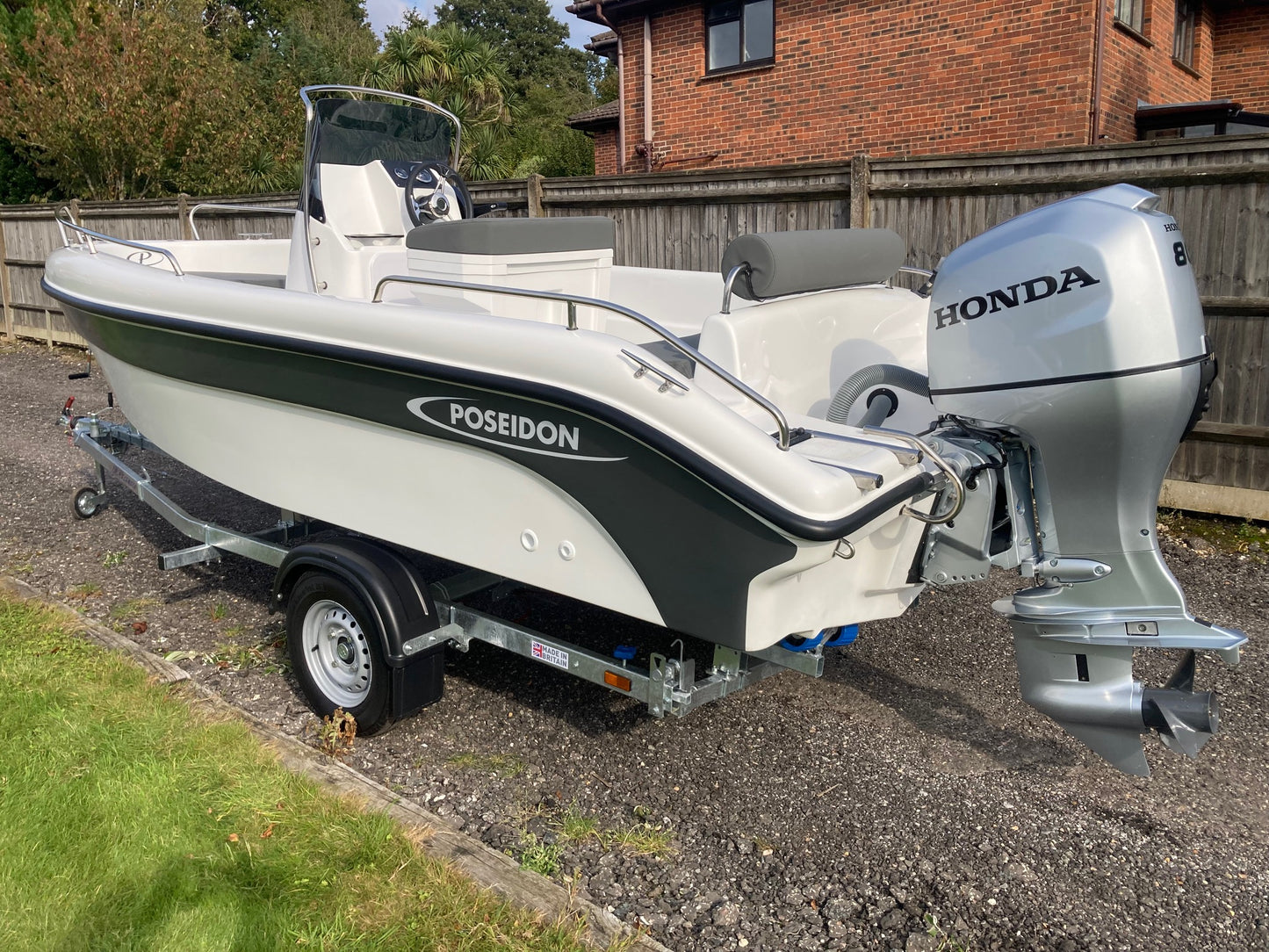 Poseidon Blu Water 170 + Honda Outboard + Road Trailer