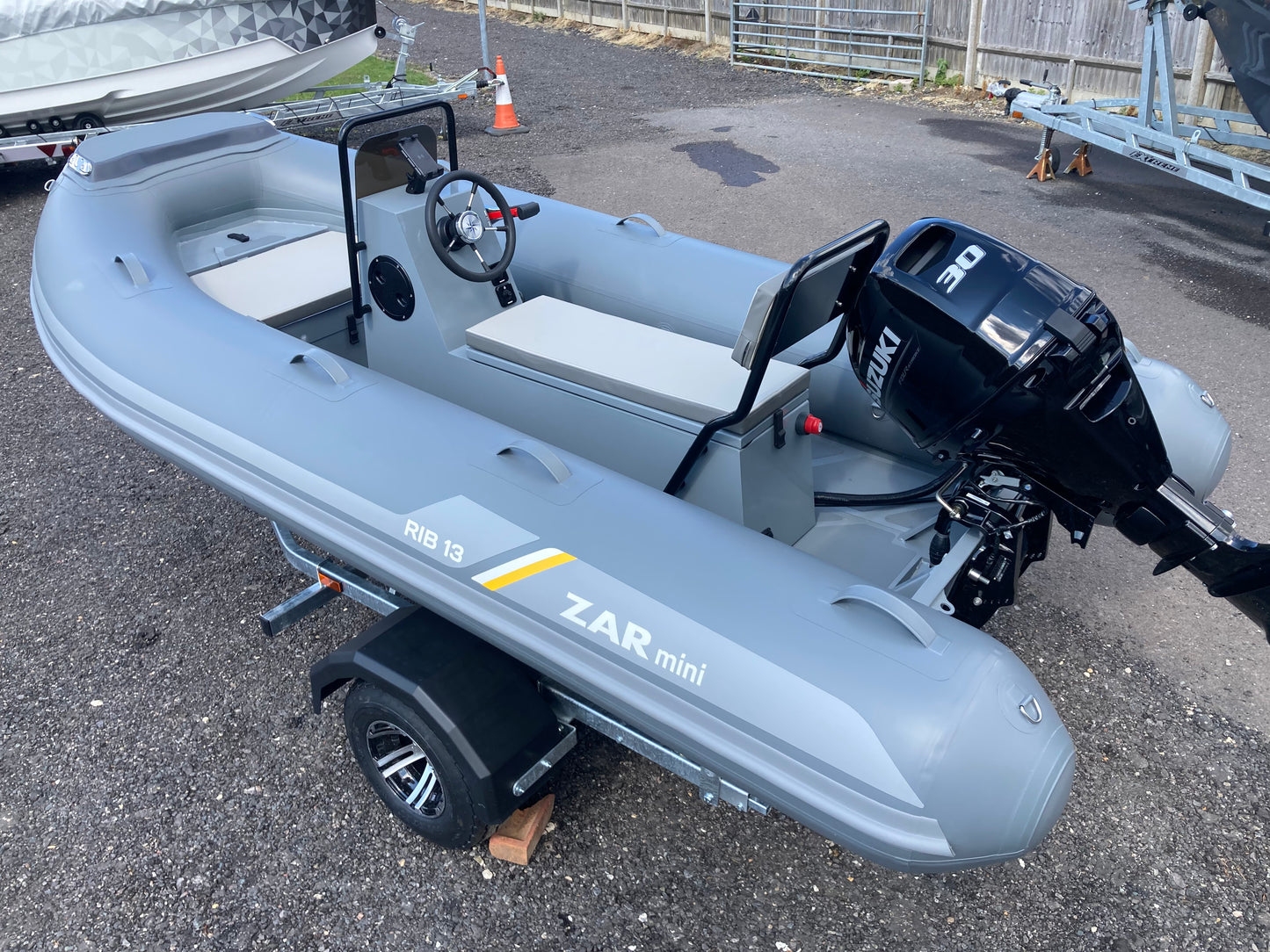 ZAR mini RIB 13 3.8m Jockey Console RIB + Honda Outboard