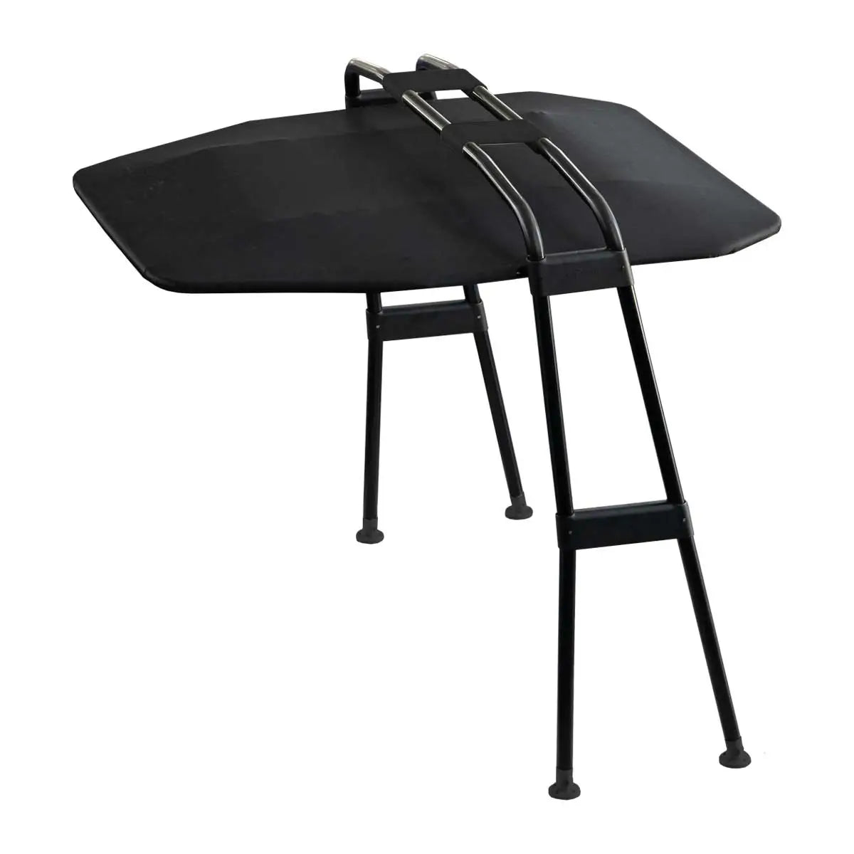 Targa Top for Open Motor Boats – Black Powder Coated Aluminium with Fabric Canopy