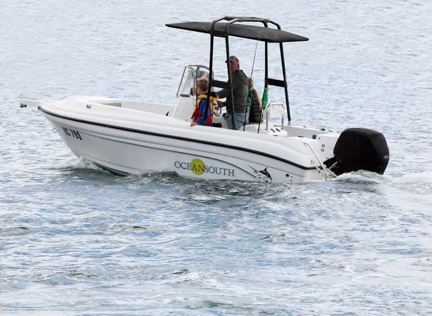 Targa Top for Open Motor Boats – Black Powder Coated Aluminium with Fabric Canopy
