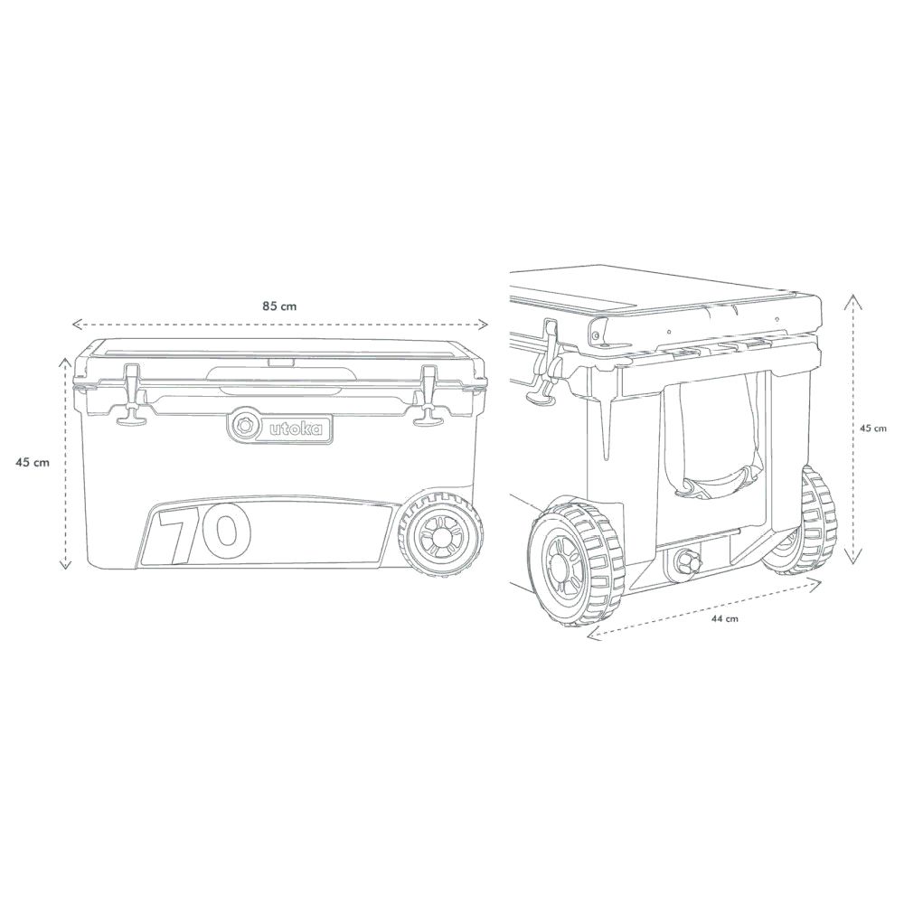 Utoka 70 Tow Cool Box - Camo