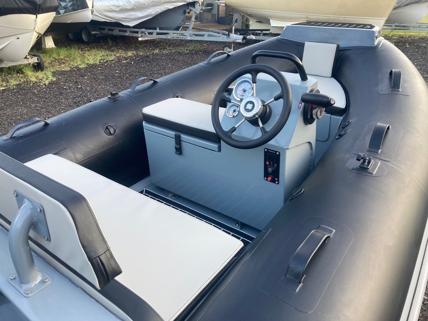 ZAR mini LUX 12 3.5m Console RIB + Honda Outboard - BOATSMART