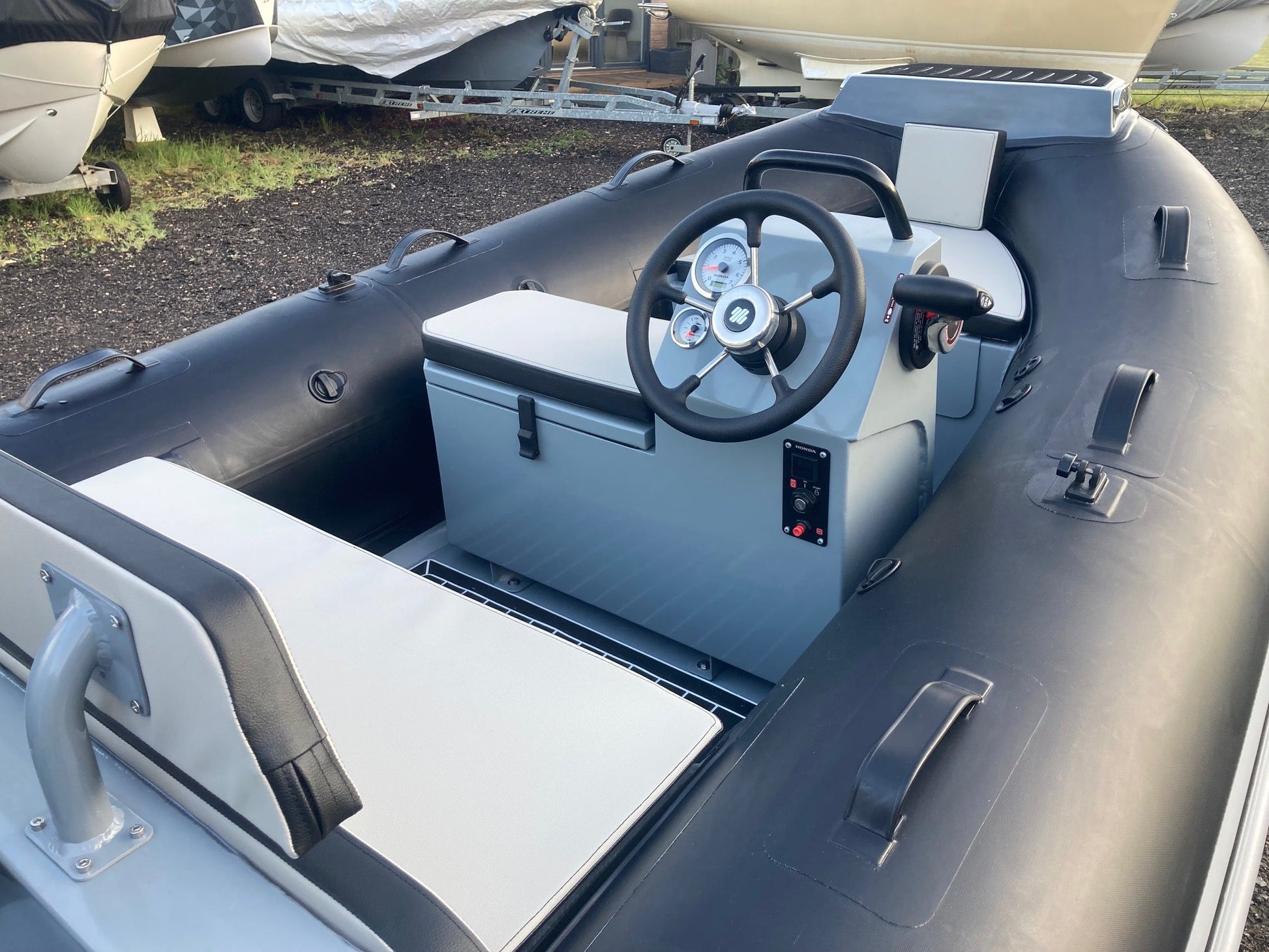 ZAR mini LUX 12 3.5m Console RIB + Honda Outboard - BOATSMART