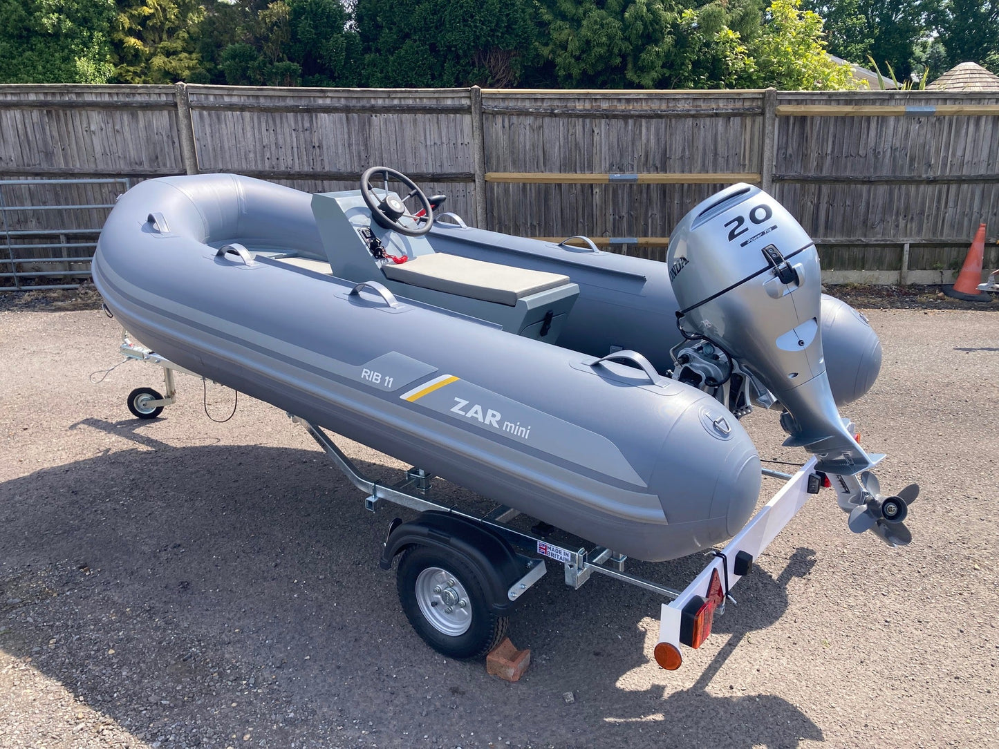 ZAR mini RIB 11 3.3m Jockey Console RIB + Honda BF20 + Road Trailer - BOATSMART