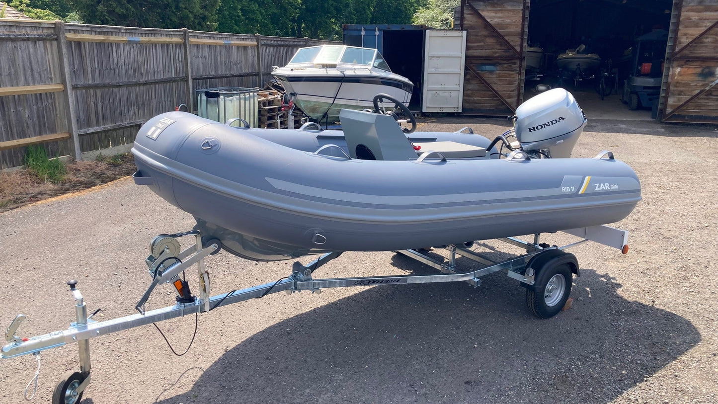 ZAR mini RIB 11 3.3m Jockey Console RIB + Honda BF20 + Road Trailer - BOATSMART