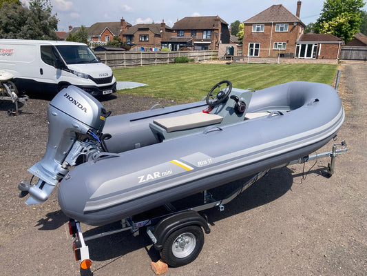 ZAR mini RIB 11 3.3m Jockey Console RIB + Honda BF20 + Road Trailer - BOATSMART