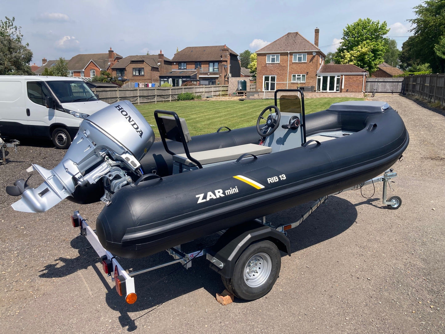 ZAR mini RIB 13 3.8m Jockey Console RIB + Honda BF30 + Road Trailer - BOATSMART