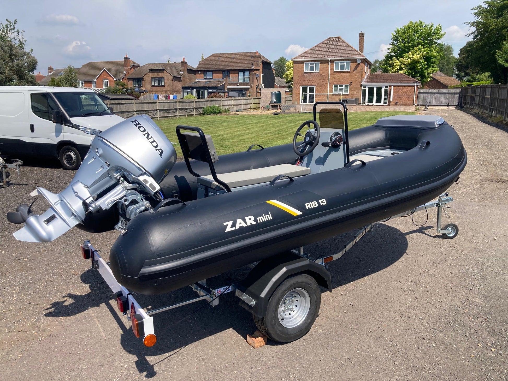 ZAR mini RIB 13 3.8m Jockey Console RIB + Honda BF30 + Road Trailer - BOATSMART