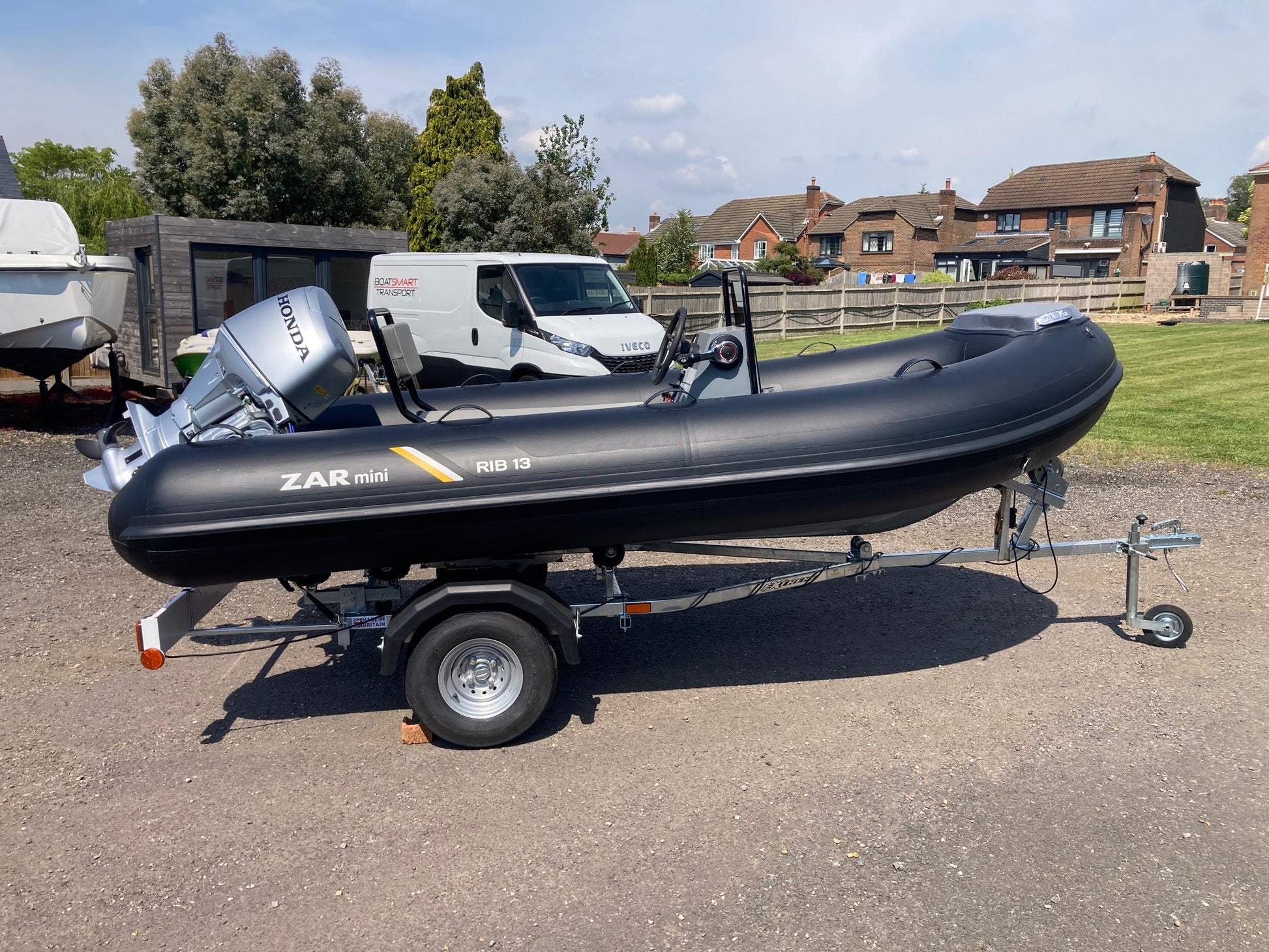 ZAR mini RIB 13 3.8m Jockey Console RIB + Honda BF30 + Road Trailer - BOATSMART